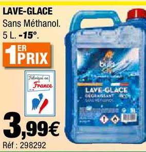 lave glace sans méthanol