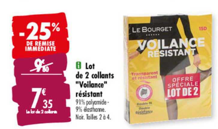 Le Bourget Lot De 2 Collants "voilance" Résistant -25% De Remise Immédiate