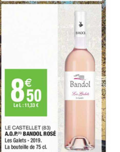 le castellet (83) a.o.p. bandol rosé