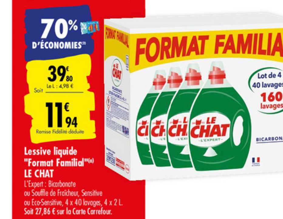 lessive liquide "format familial" le chat