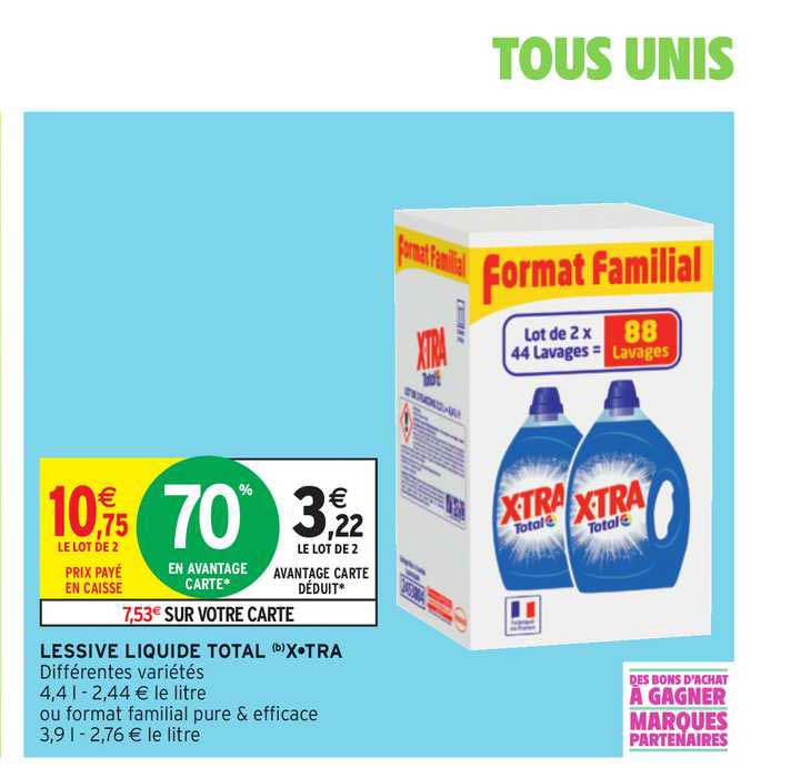 lessive liquide x tra total