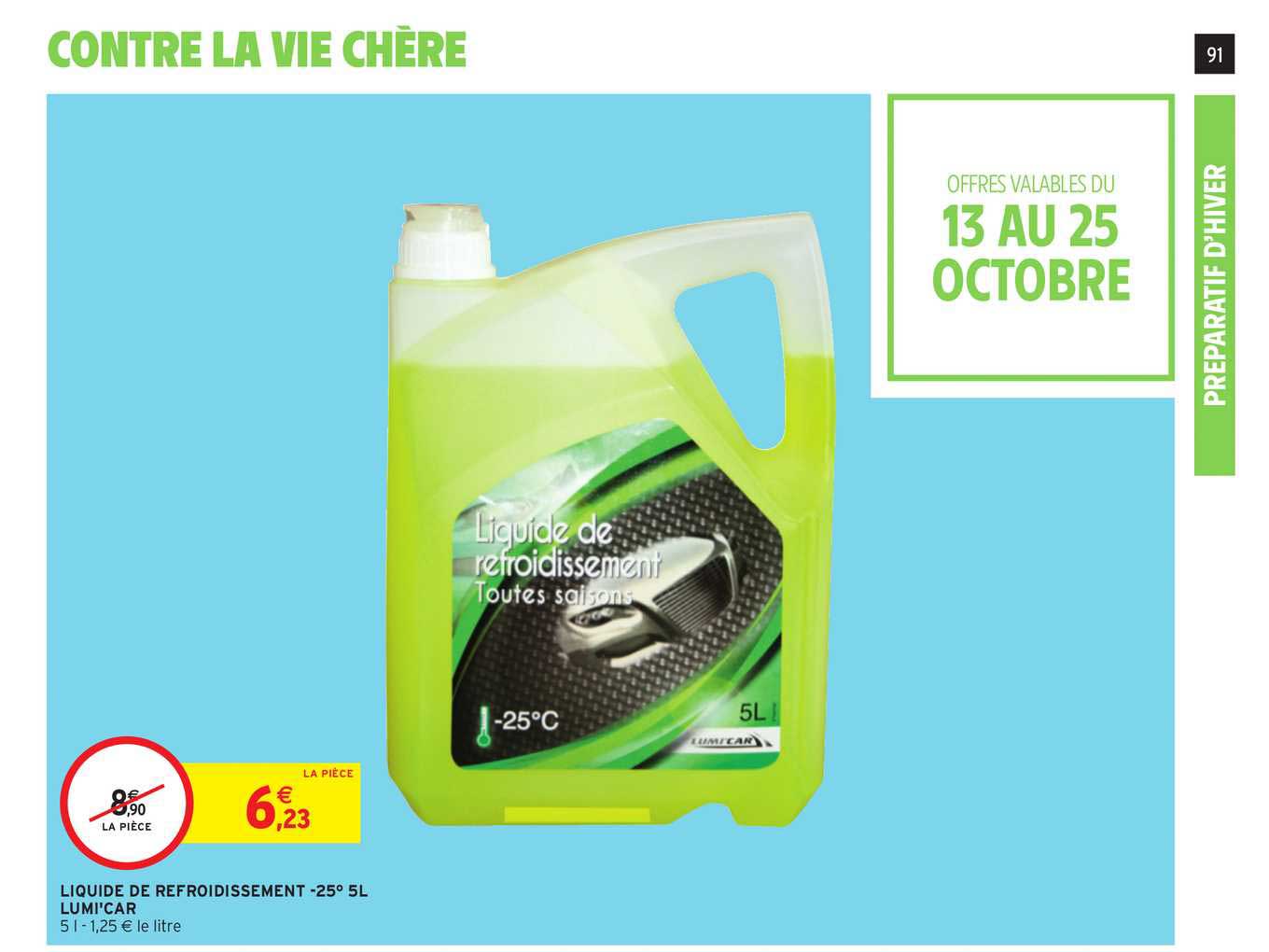 liquide de refroidissement moins 25° 5l lumi'car
