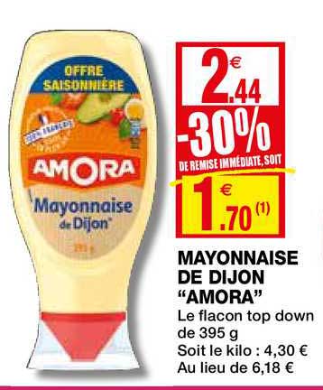 Mayonnaise De Dijon Amora -30% Remise Immédiate