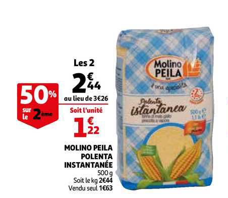 Molino Peila Polenta Instantanée 50% Sur Le 2ème