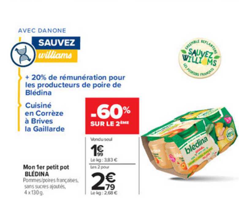 mon 1er petit pot blédina -60% sur le 2ème