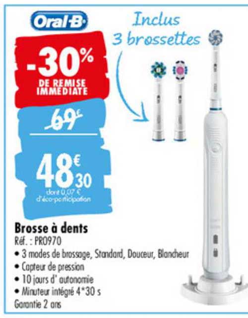 oral b brosse à dents -30% de remise immédiate