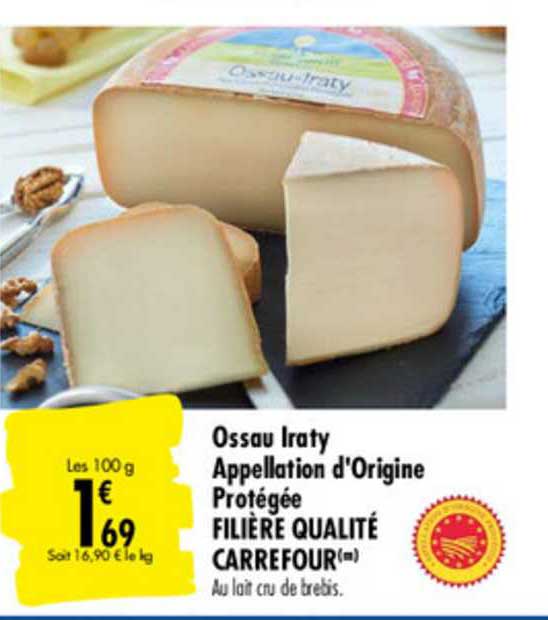 ossau iraty appellation d'origine protégée filière qualité carrefour