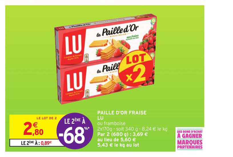 Paille D'or Fraise Lu Le 2ème à -68%
