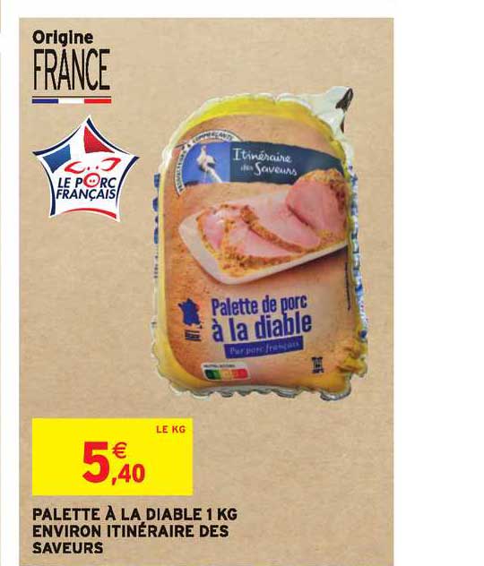 palette de porc à la diable 1 kg environ itinéraires des saveurs
