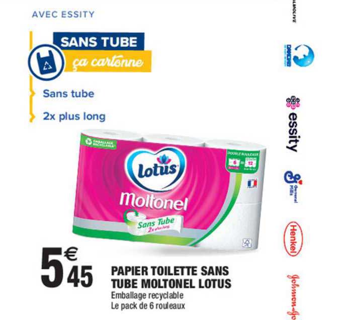 Papier Toilette Sans Tube Moltonel Lotus