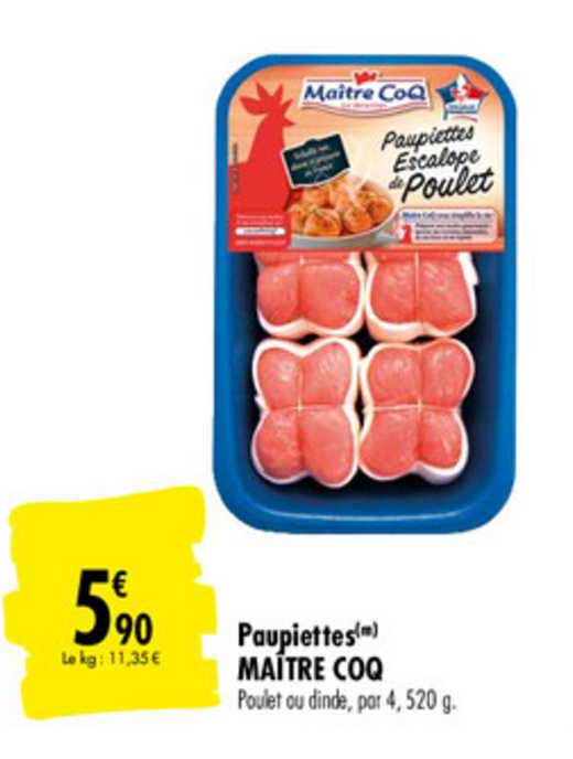 paupiettes maître coq