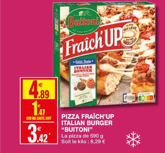 pizza fraîch'up italian burger buitoni