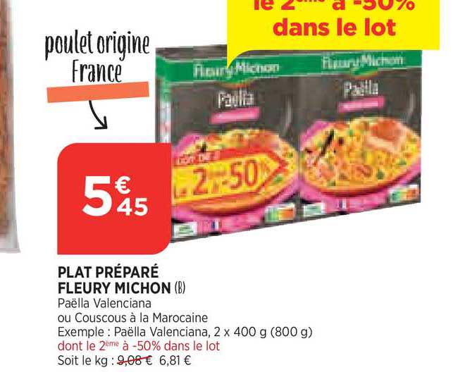 plat préparé fleury michon