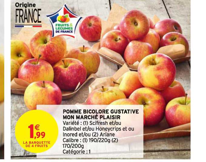 pomme bicolore gustative mon marché plaisir