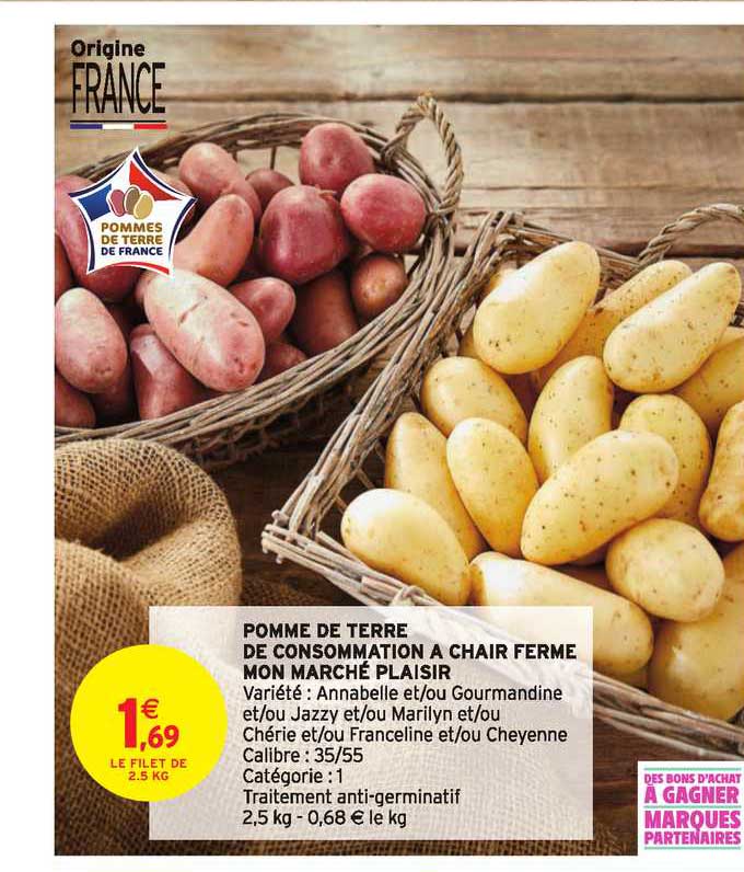 pomme de terre de consommation à chair ferme mon marché plaisir