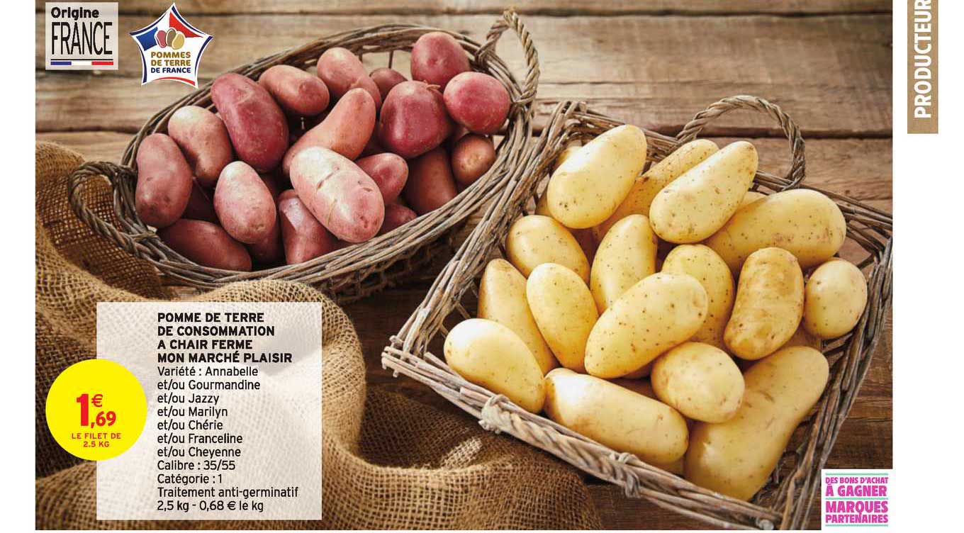 pomme de terre de consommation à chair ferme mon marché plaisir