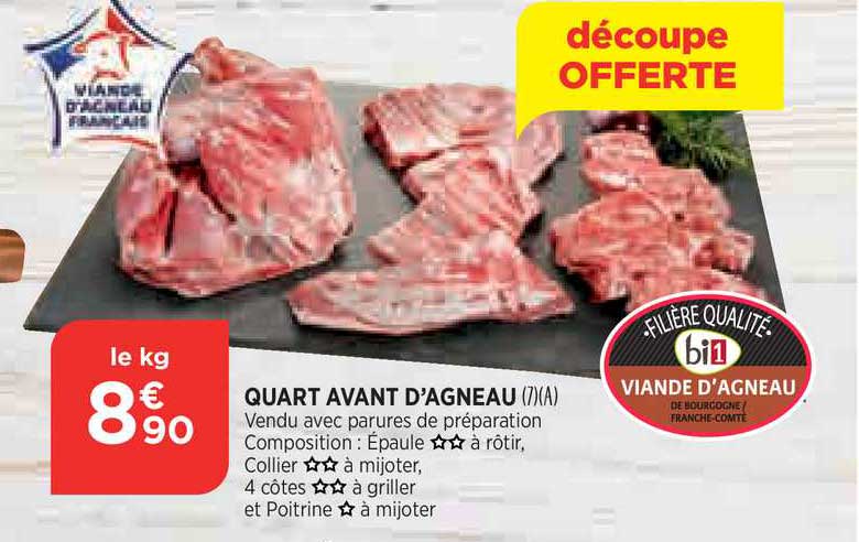 quart avant d'agneau