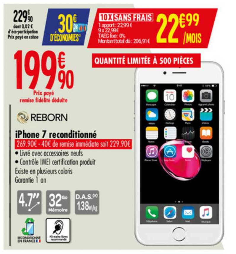 Reborn Iphone 7 Reconditionné