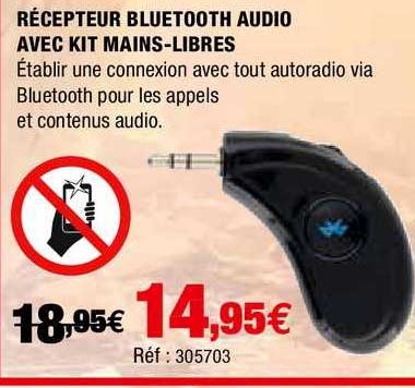 récepteur bluetooth audio avec kit mains libres