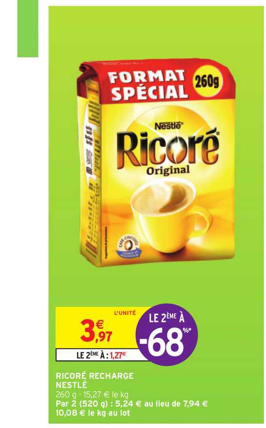 Ricoré Recharge Nestlé Le 2ème à -68%