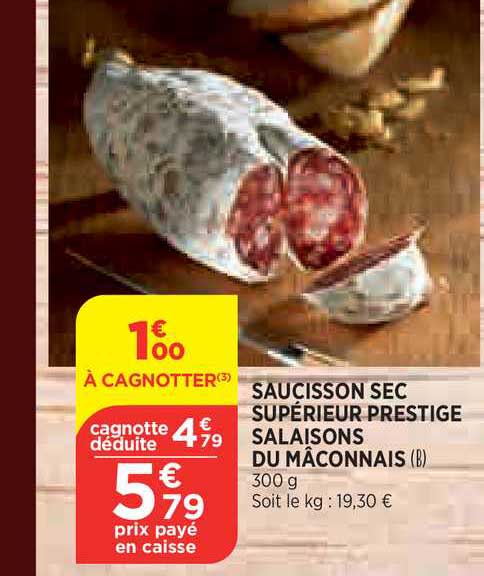 saucisson sec supérieur prestige salaison du mâconnais