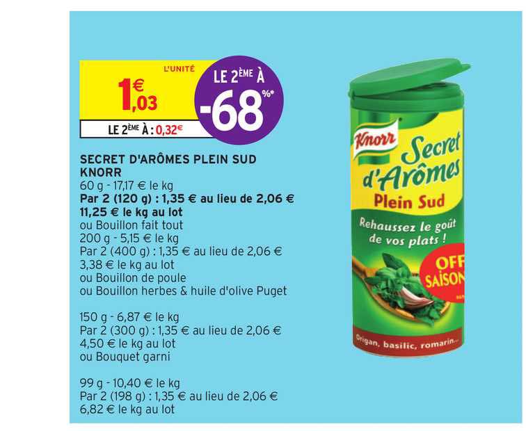 secret d'arômes plein sud knorr