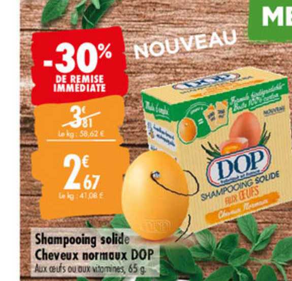 Shampooing Solide Cheveux Normaux Dop -30% De Remise Immédiate