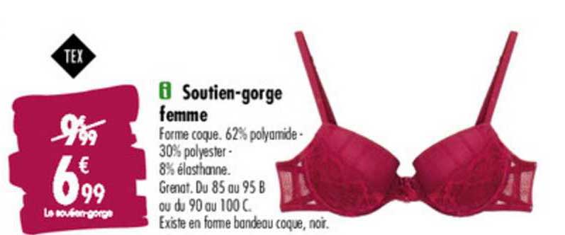 tex soutien gorge femme