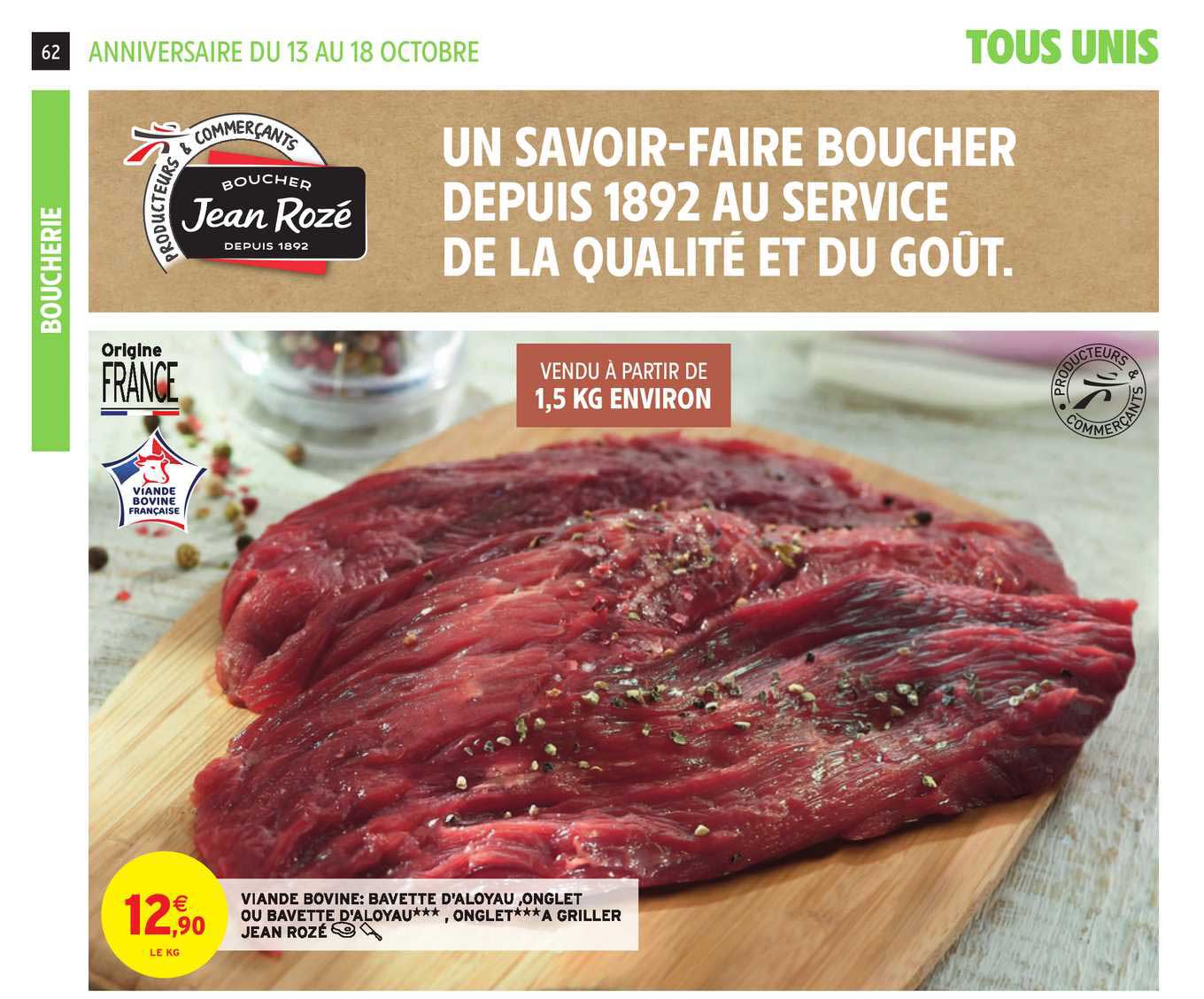 viande bovine bavette d'aloyau onglet ou bavette d'aloyau onglet à griller jean rozé