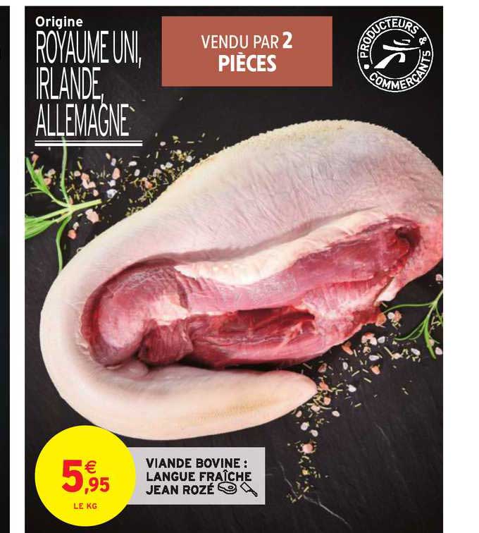 Viande Bovine Langue Fraîche  Jean Rozé