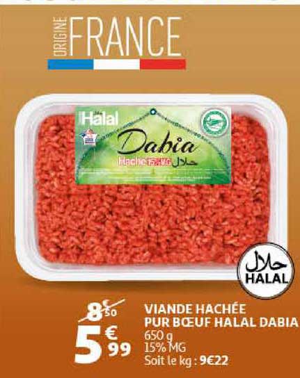 Viande Hachée Pur Bœuf Halal Dabia