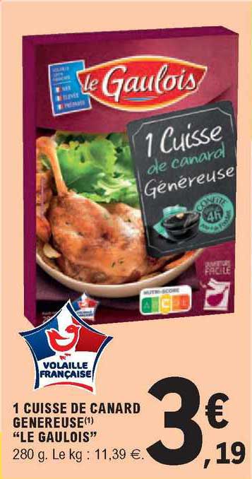 1 cuisse de canard généreuse "le gaulois"