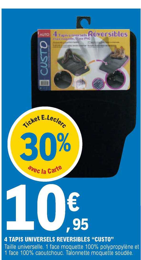 4 tapis universels réversibles "custo"