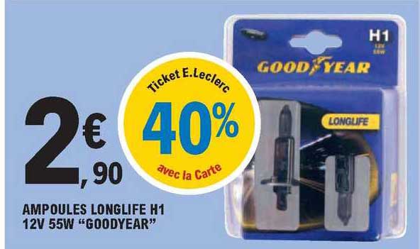 ampoules longlife h1 12v 55w "goodyear"