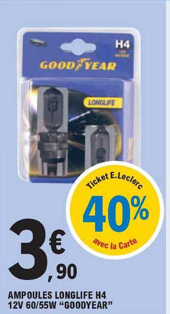 ampoules longlife h4 12v 60-55w "goodyear"