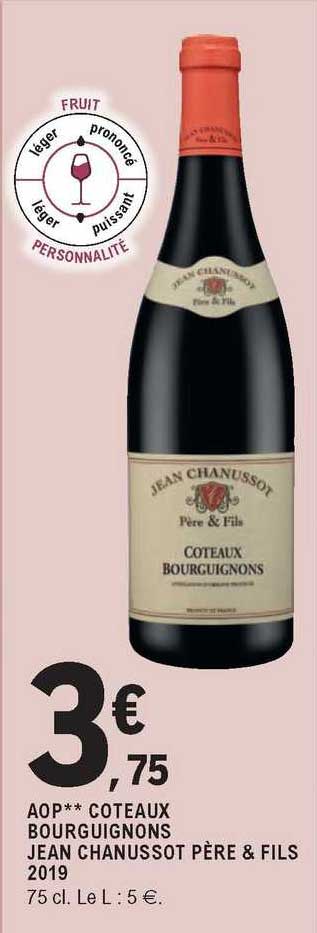 aop coteaux bourguignons jean chanussot père &  fils 2019