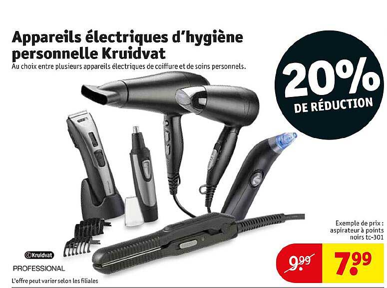 appareils électriques d'hygiène personnelle kruidvat