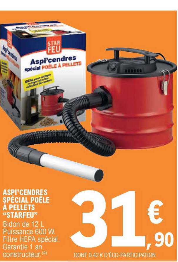 aspi'cendres spécial poêle à pellets "starfeu"
