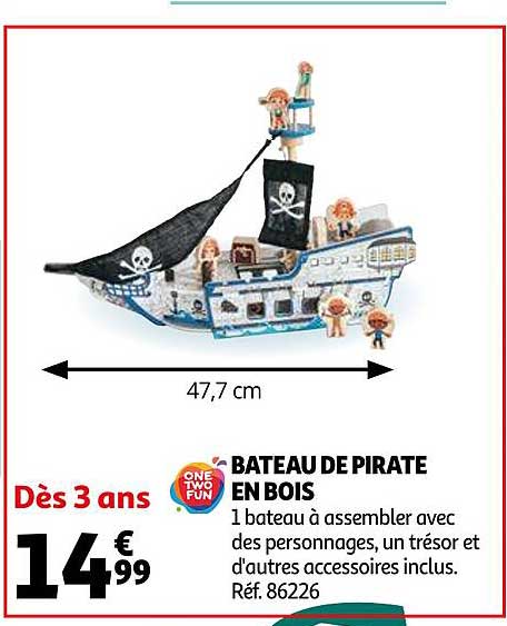 bateau de pirate en bois