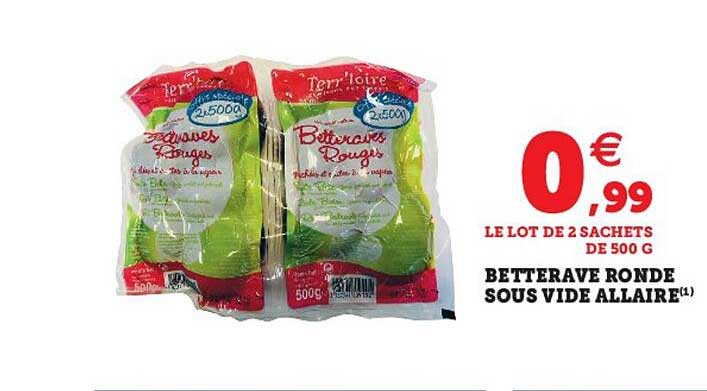 betterave ronde sous vide allaire