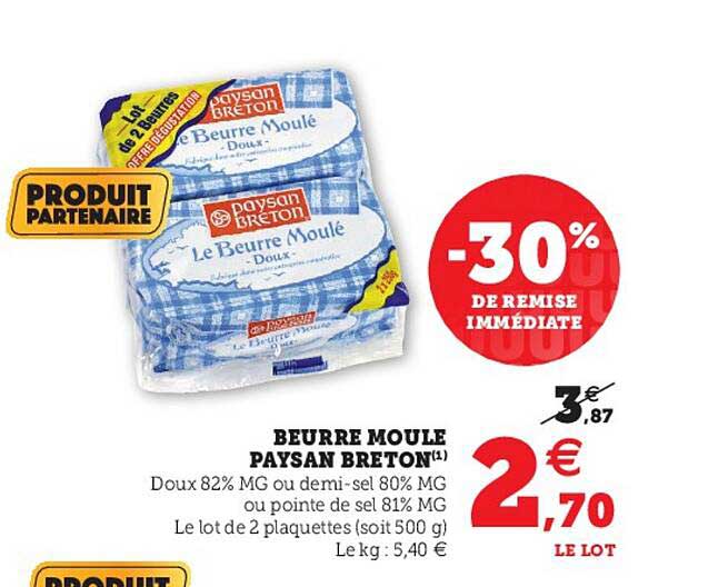 Beurre Moulé Payson Breton -30% De Remise Immédiate