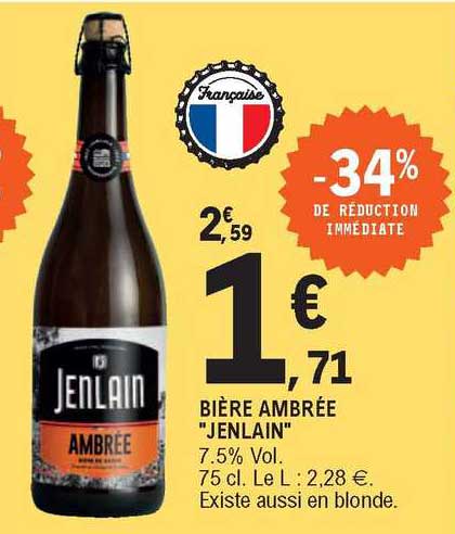 Bière Ambrée "jenlain"