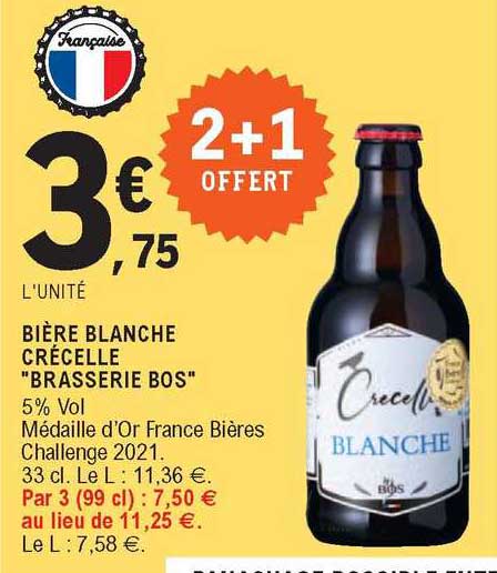 bière blanche crécelle "brasserie bos"