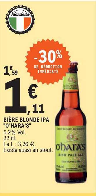 bière blonde ipa "o'hara's"