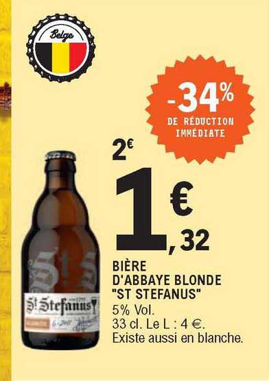 bière d'abbaye blonde "st stefanus"