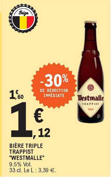 Bière Triple Trappist "westmalle"