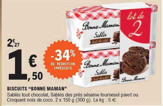 biscuits "bonne maman"