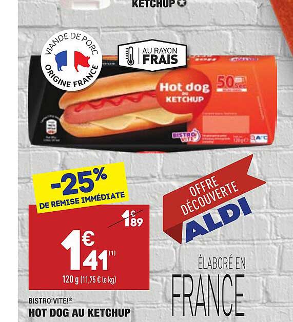 bistro'vite! hot dog au ketchup