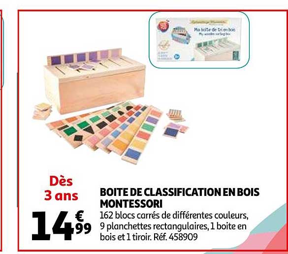 Boîte De Classification En Bois Montessori