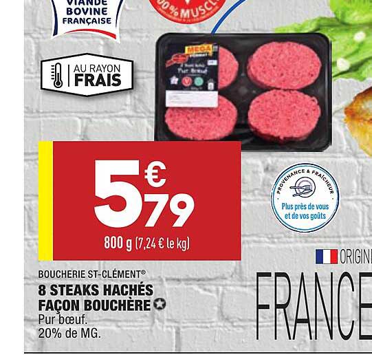 Boucherie St-clément 8 Steaks Hachés Façon Bouchère